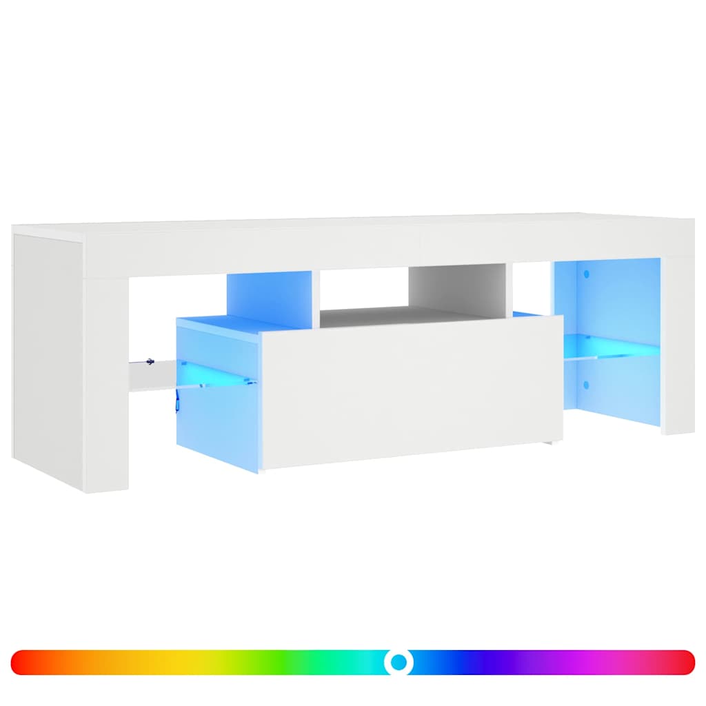 Vidaxl tv-meubel met led-verlichting 120x35x40 cm wit