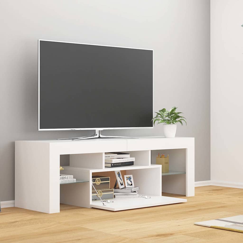 Vidaxl tv-meubel met led-verlichting 120x35x40 cm wit
