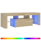 Vidaxl tv-meubel met led-verlichting 120x35x40cm sonoma eikenkleurig