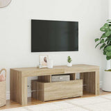 Vidaxl tv-meubel met led-verlichting 120x35x40cm sonoma eikenkleurig