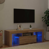 Vidaxl tv-meubel met led-verlichting 120x35x40cm sonoma eikenkleurig