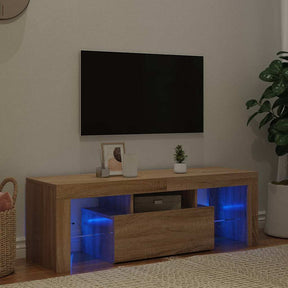 Vidaxl tv-meubel met led-verlichting 120x35x40cm sonoma eikenkleurig
