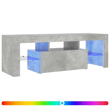 Vidaxl tv-meubel met led-verlichting 120x35x40 cm betongrijs