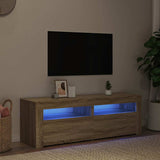 Vidaxl tv-meubel met led-verlichting 120x35x40cm sonoma eikenkleurig