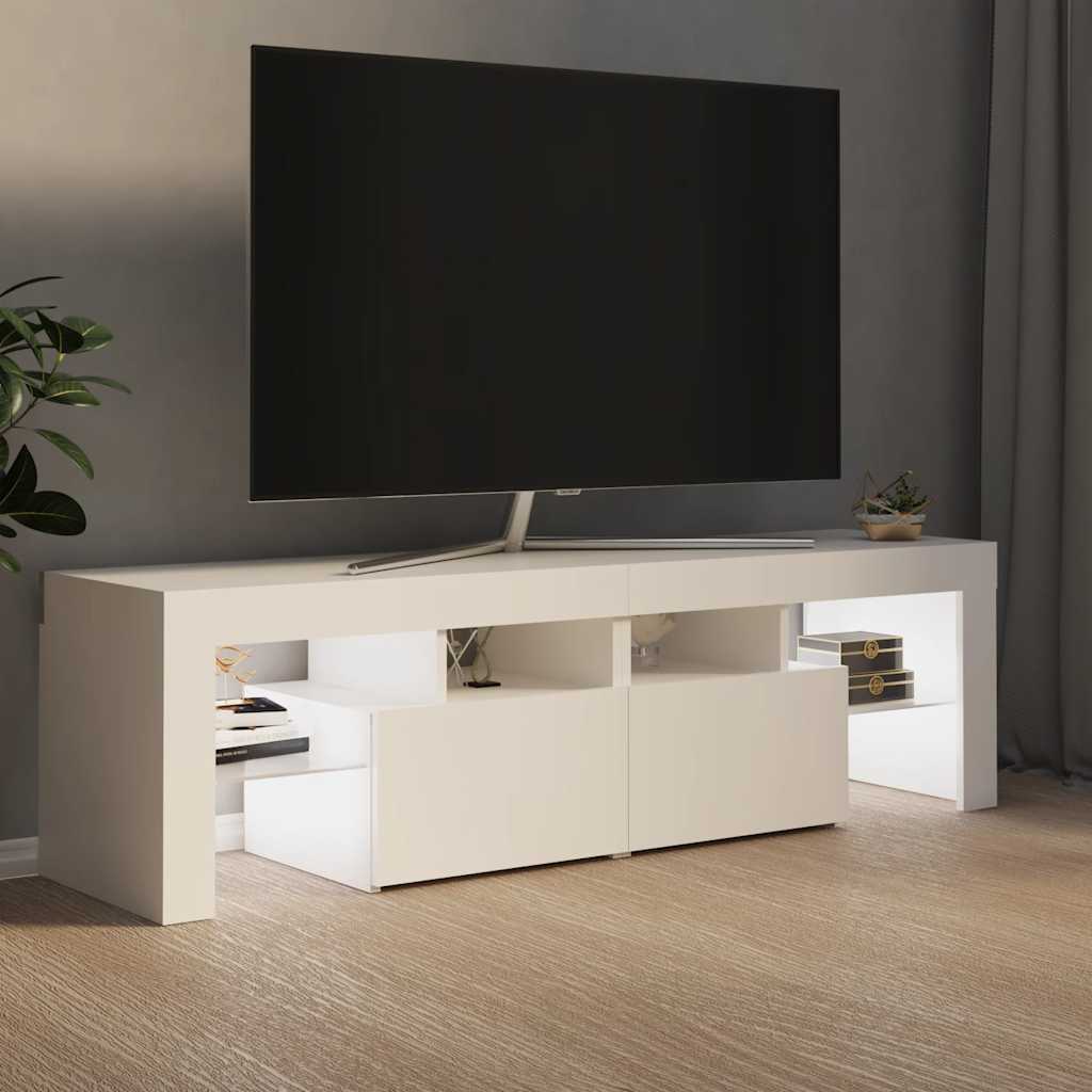 Vidaxl tv-meubel met led-verlichting 140x36,5x40 cm wit