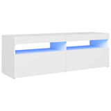 Vidaxl tv-meubel met led-verlichting 120x35x40 cm wit