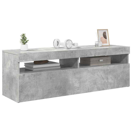 Vidaxl tv-meubel met led-verlichting 120x35x40 cm betongrijs