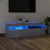Vidaxl tv-meubel met led-verlichting 120x35x40 cm betongrijs