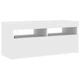 Vidaxl tv-meubel met led-verlichting 90x35x40 cm wit