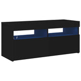 Vidaxl tv-meubel met led-verlichting 90x35x40 cm zwart