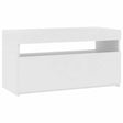 Vidaxl tv-meubel met led-verlichting 75x35x40 cm wit