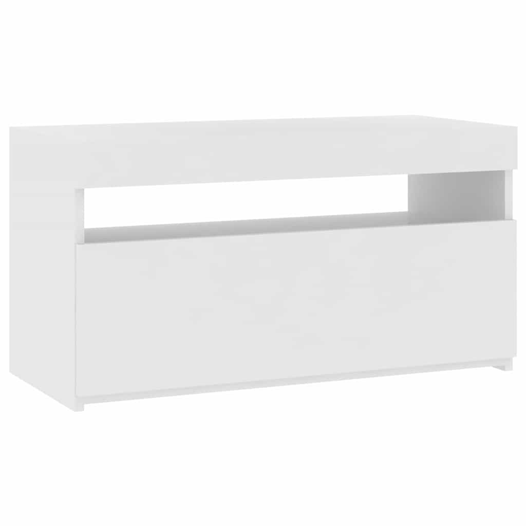 Vidaxl tv-meubel met led-verlichting 75x35x40 cm wit