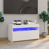 Vidaxl tv-meubel met led-verlichting 75x35x40 cm wit