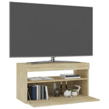 Vidaxl tv-meubel met led-verlichting 75x35x40 cm sonoma eikenkleurig