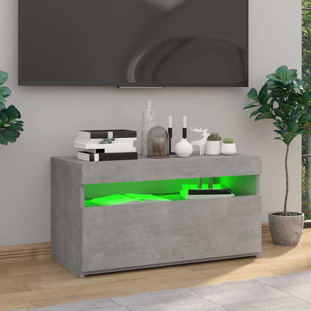 Vidaxl tv-meubel met led-verlichting 75x35x40 cm betongrijs