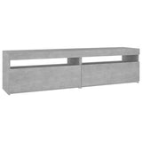 Vidaxl tv-meubelen 2 st met led-verlichting 75x35x40 cm betongrijs