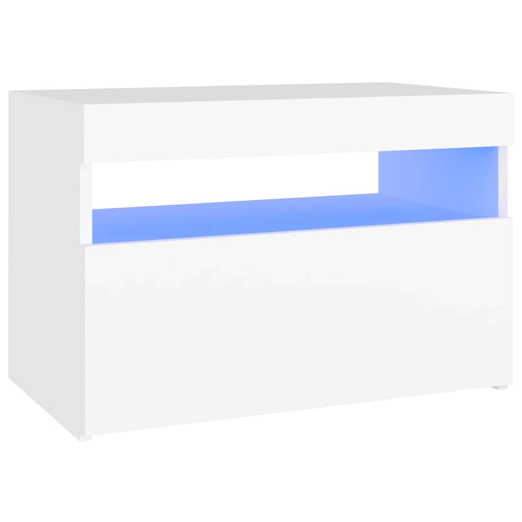 Vidaxl tv-meubel met led-verlichting 60x35x40 cm wit