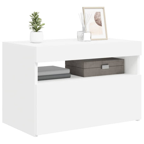 Vidaxl tv-meubel met led-verlichting 60x35x40 cm wit