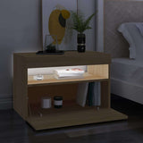 Vidaxl tv-meubel met led-verlichting 60x35x40 cm sonoma eikenkleurig