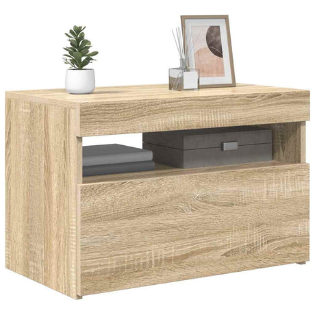 Vidaxl tv-meubel met led-verlichting 60x35x40 cm sonoma eikenkleurig