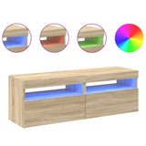 Vidaxl tv-meubelen 2 st led-verlichting 60x35x40 cm sonoma eikenkleur