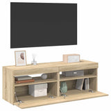 Vidaxl tv-meubelen 2 st led-verlichting 60x35x40 cm sonoma eikenkleur