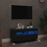 Vidaxl tv-meubel met led-verlichting 80x35x40 cm zwart