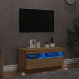 Vidaxl tv-meubel met led-verlichting 80x35x40 cm sonoma eikenkleurig