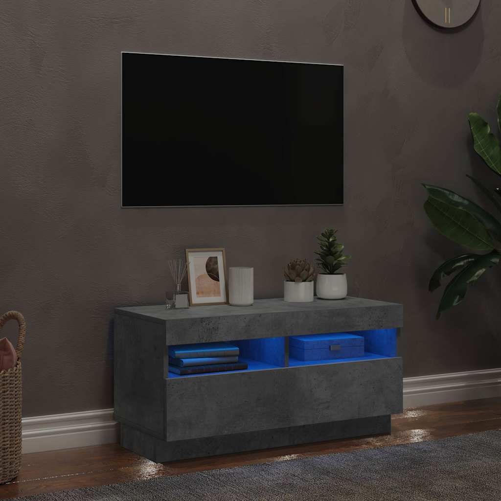 Vidaxl tv-meubel met led-verlichting 80x35x40 cm betongrijs