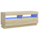 Vidaxl tv-meubel met led-verlichting 100x35x40 cm sonoma eikenkleurig