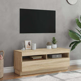 Vidaxl tv-meubel met led-verlichting 100x35x40 cm sonoma eikenkleurig
