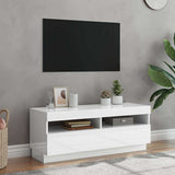 Vidaxl tv-meubel met led-verlichting 100x35x40 cm hoogglans wit