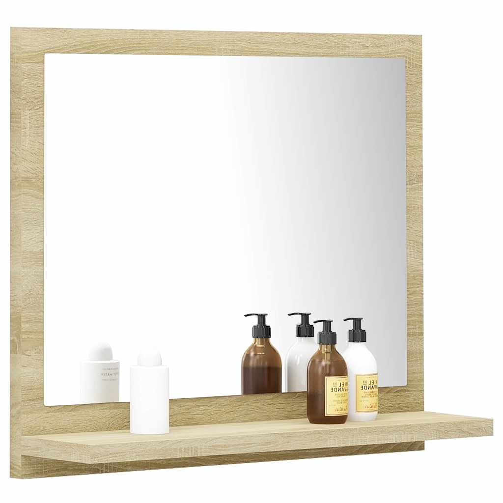 Vidaxl badkamerspiegel 40x10,5x37 cm bewerkt hout sonoma eikenkleurig