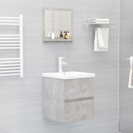 Vidaxl badkamerspiegel 40x10,5x37 cm bewerkt hout betongrijs