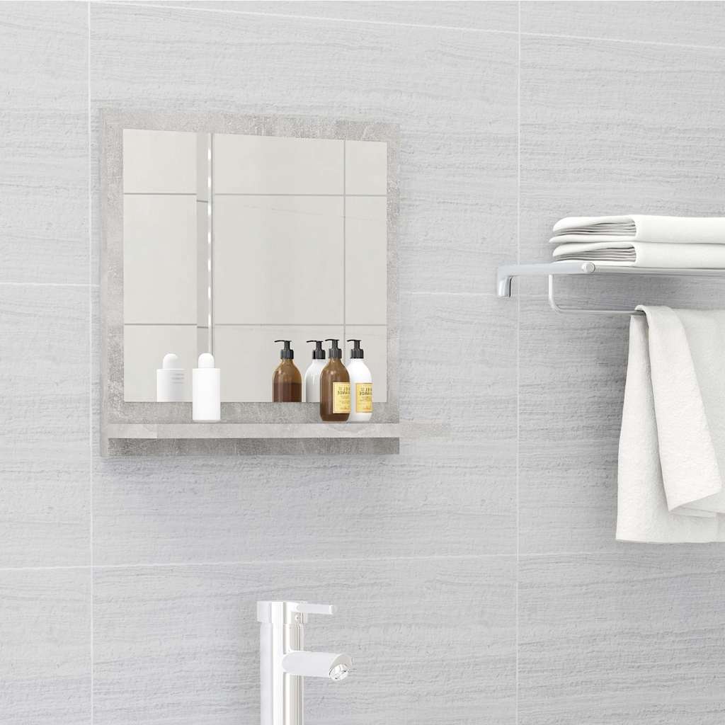 Vidaxl badkamerspiegel 40x10,5x37 cm bewerkt hout betongrijs