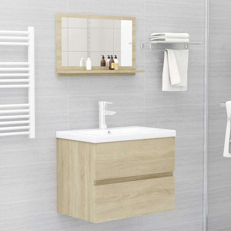 Vidaxl badkamerspiegel 60x10,5x37 cm bewerkt hout sonoma eikenkleurig
