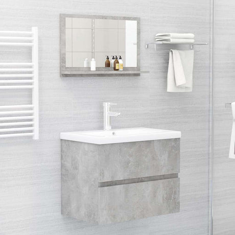 Vidaxl badkamerspiegel 60x10,5x37 cm spaanplaat betongrijs