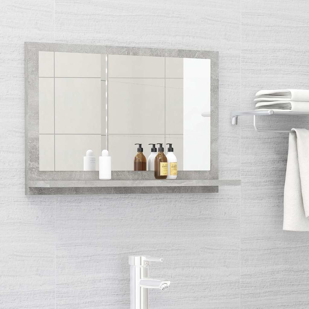 Vidaxl badkamerspiegel 60x10,5x37 cm spaanplaat betongrijs