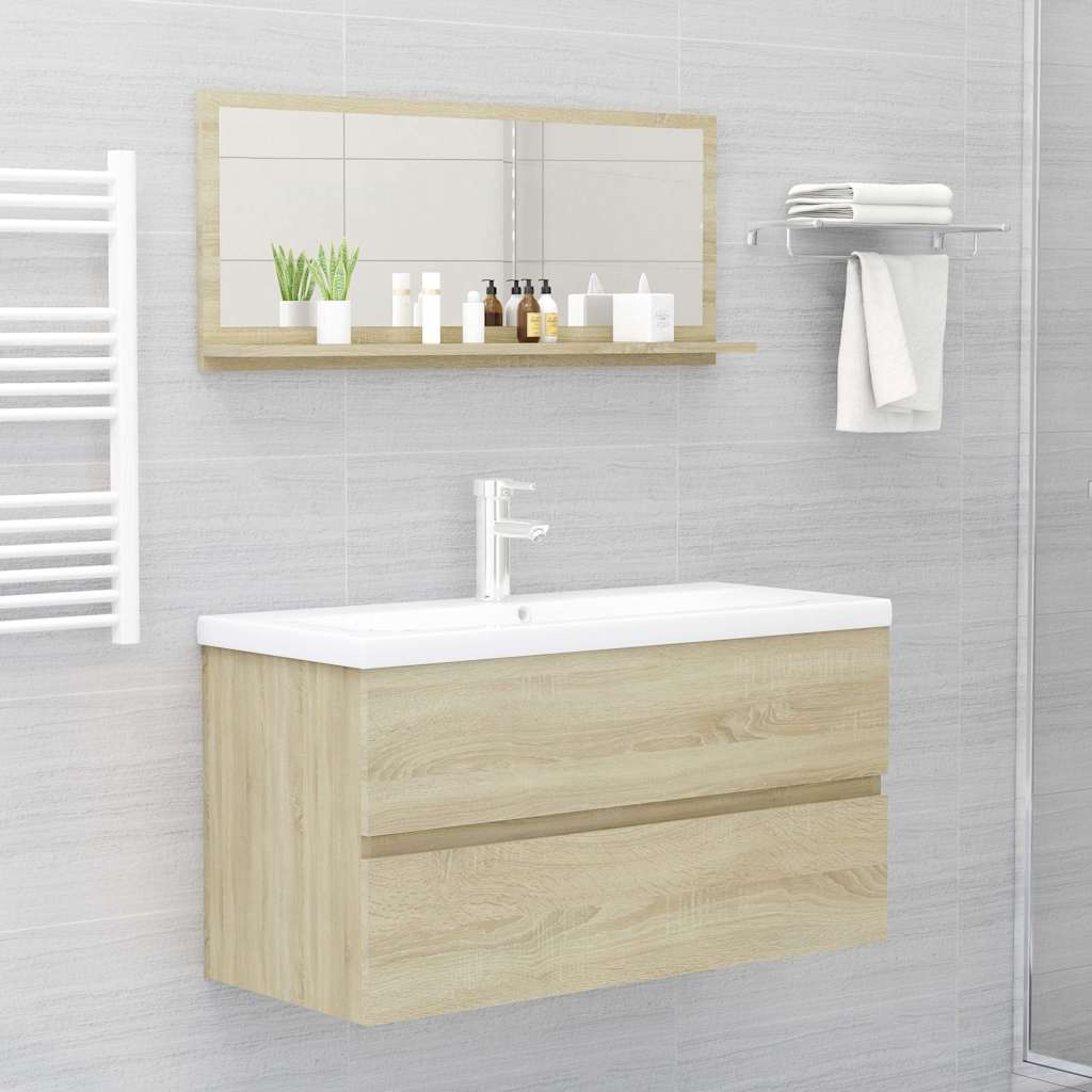 Vidaxl badkamerspiegel 90x10,5x37 cm spaanplaat sonoma eikenkleurig