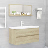 Vidaxl badkamerspiegel 90x10,5x37 cm spaanplaat sonoma eikenkleurig