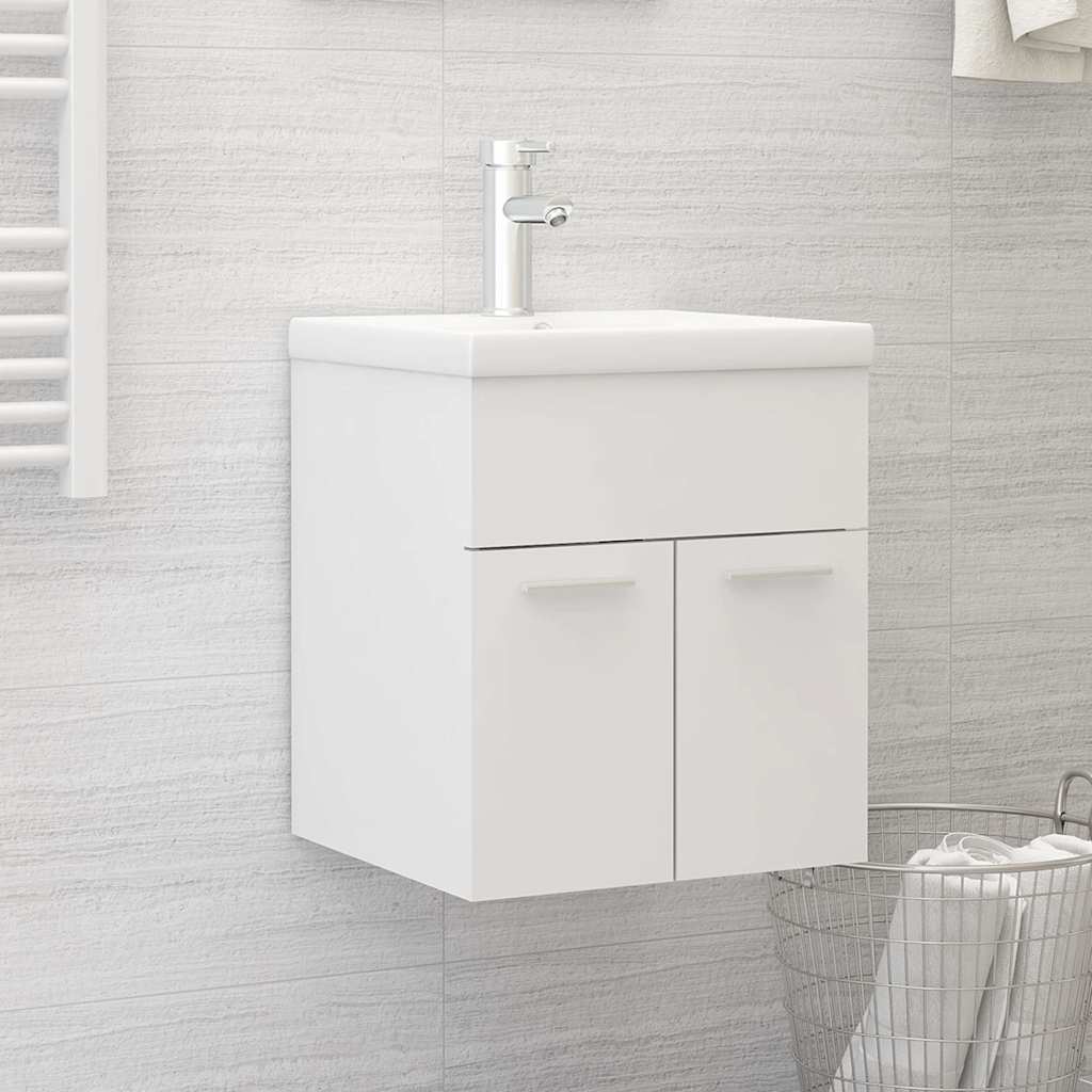 Vidaxl wastafelkast 41x38,5x46 cm bewerkt hout wit