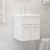 Vidaxl wastafelkast 41x38,5x46 cm bewerkt hout hoogglans wit