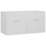 Vidaxl wastafelkast 90x38,5x46 cm bewerkt hout hoogglans wit