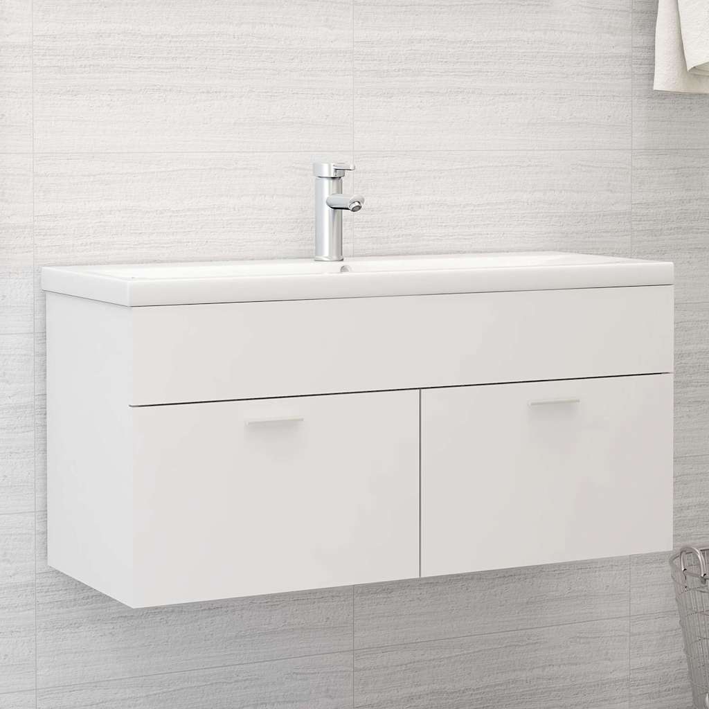 Vidaxl wastafelkast 100x38,5x46 cm bewerkt hout wit