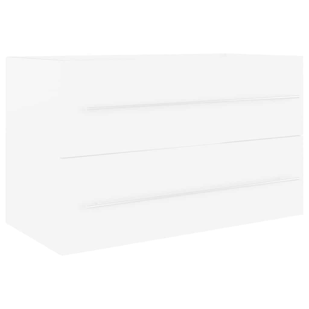 Vidaxl wastafelkast 80x38,5x48 cm bewerkt hout wit