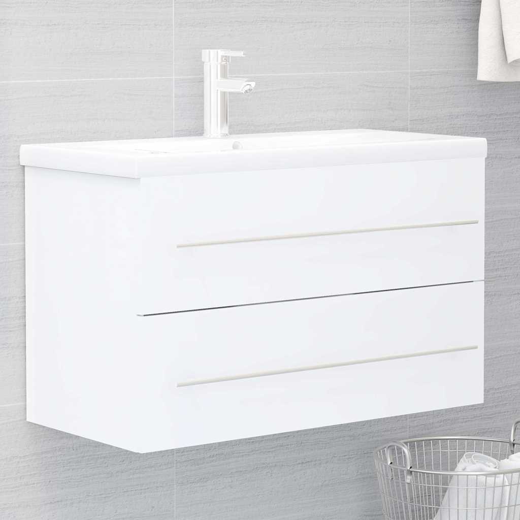 Vidaxl wastafelkast 80x38,5x48 cm bewerkt hout wit