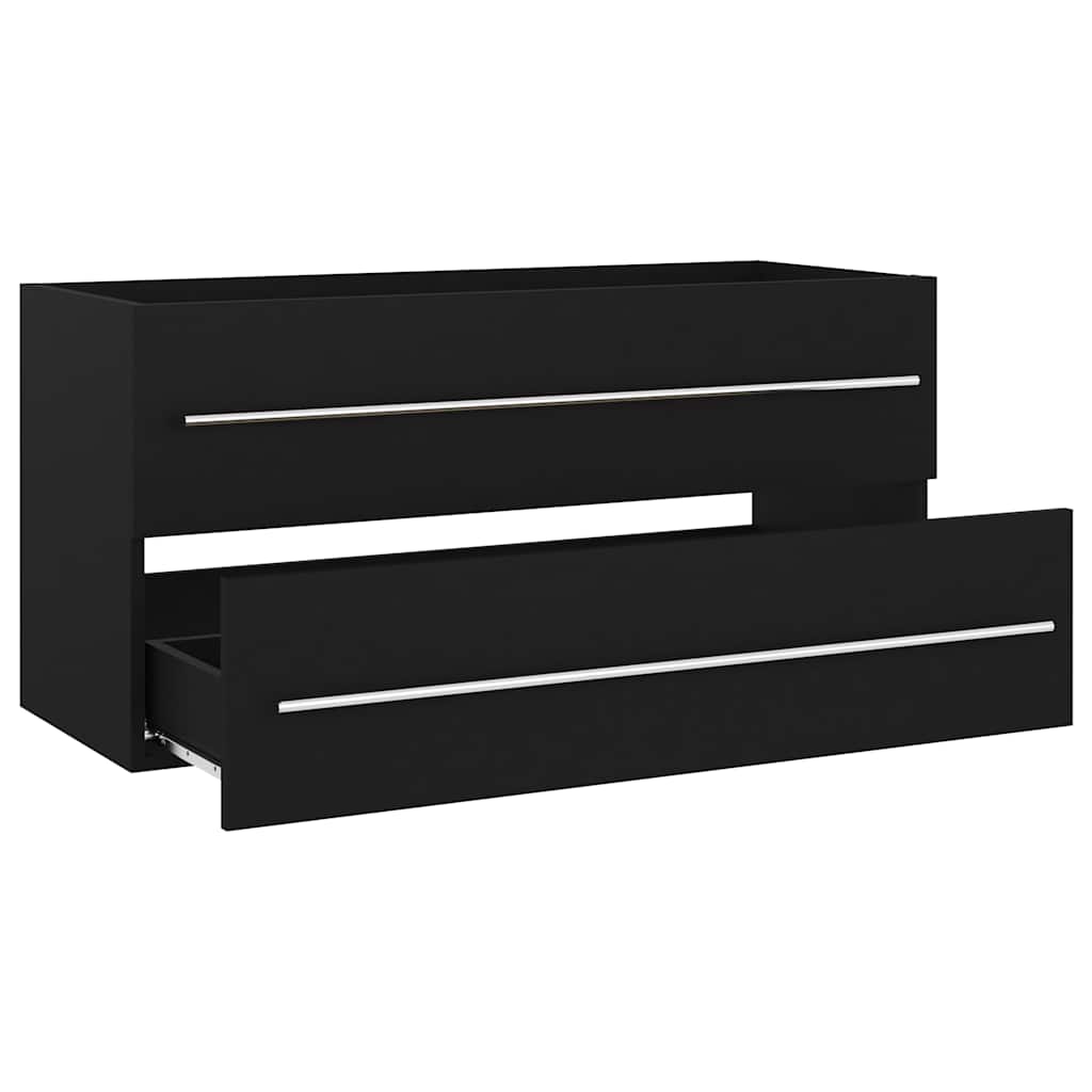 Vidaxl 804719 wastafelkast 100x38,5x48 cm bewerkt hout zwart