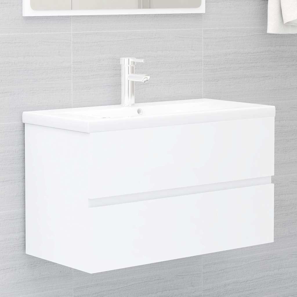 Vidaxl wastafelkast 80x38,5x45 cm bewerkt hout wit