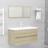 Vidaxl wastafelkast 90x38,5x45 cm bewerkt hout sonoma eikenkleurig