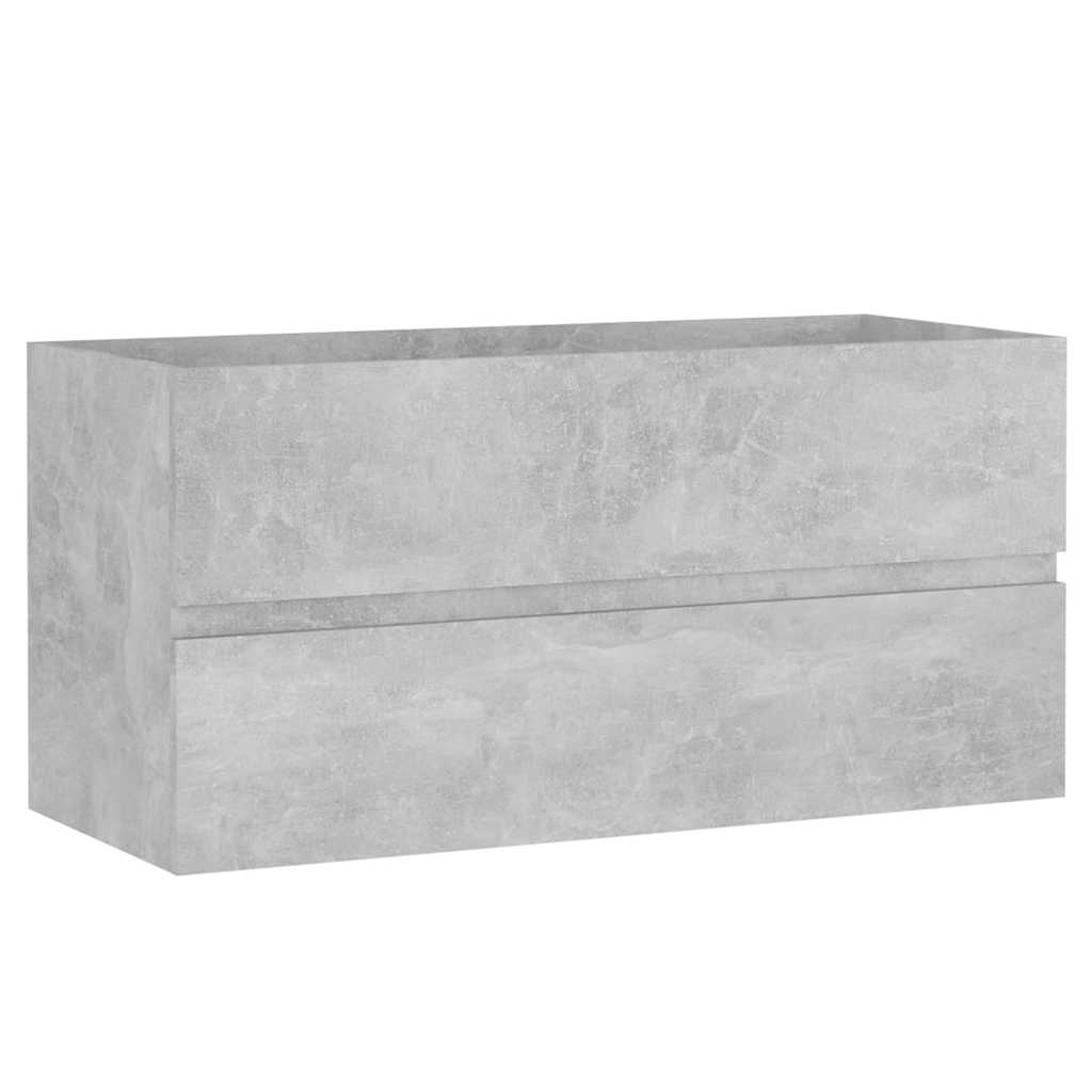 Vidaxl 804759 wastafelkast 90x38,5x45 cm betongrijs